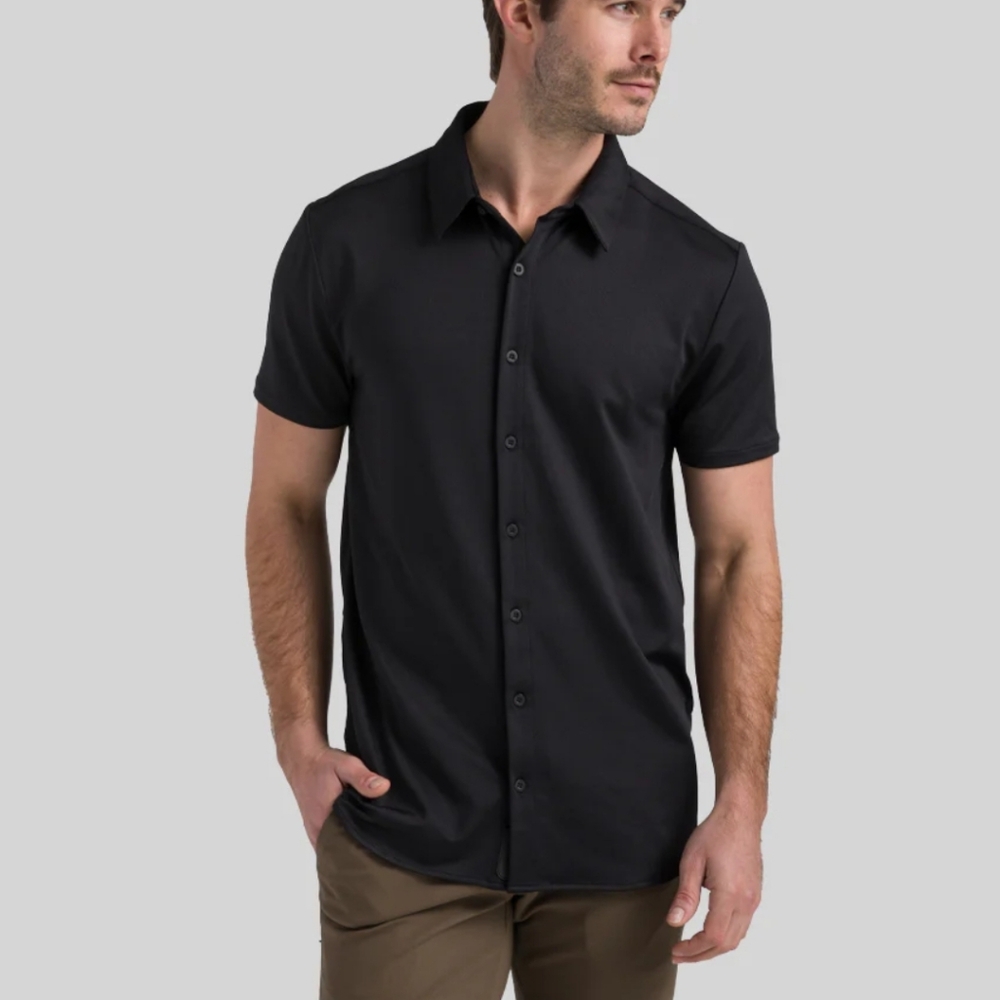 BYLT Basics Black Casual Button Down Shirt